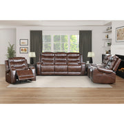9405BR-2PW Power Double Reclining Love Seat with Center Console, Receptacles and USB Ports - 9405BR-2PW