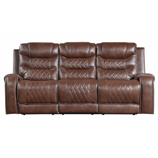 9405BR-3 Double Reclining Sofa with Center Drop-Down Cup Holders, Receptacles and USB Ports - 9405BR-3