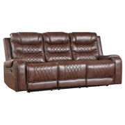 9405BR-3 Double Reclining Sofa with Center Drop-Down Cup Holders, Receptacles and USB Ports - 9405BR-3
