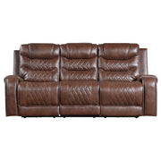 9405BR-3PW Power Double Reclining Sofa with Center Drop-Down Cup Holders, Receptacles and USB Ports - 9405BR-3PW