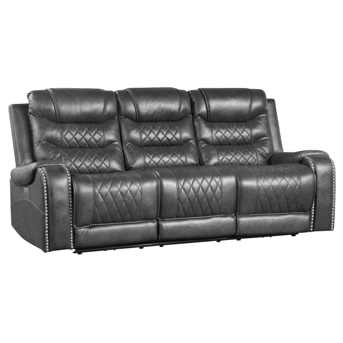 9405GY*2PW 2pc Set: Sofa, Love (Power) - 9405GY*2PW