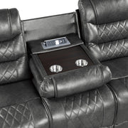 9405GY*2PW 2pc Set: Sofa, Love (Power) - 9405GY*2PW