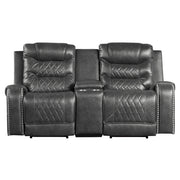 9405GY*2PW 2pc Set: Sofa, Love (Power) - 9405GY*2PW