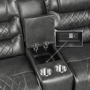 9405GY*2PW 2pc Set: Sofa, Love (Power) - 9405GY*2PW