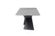 9422 Table With 1218 Swivel Dark Grey Chairs Set - Gate FurnitureDining Room Set
