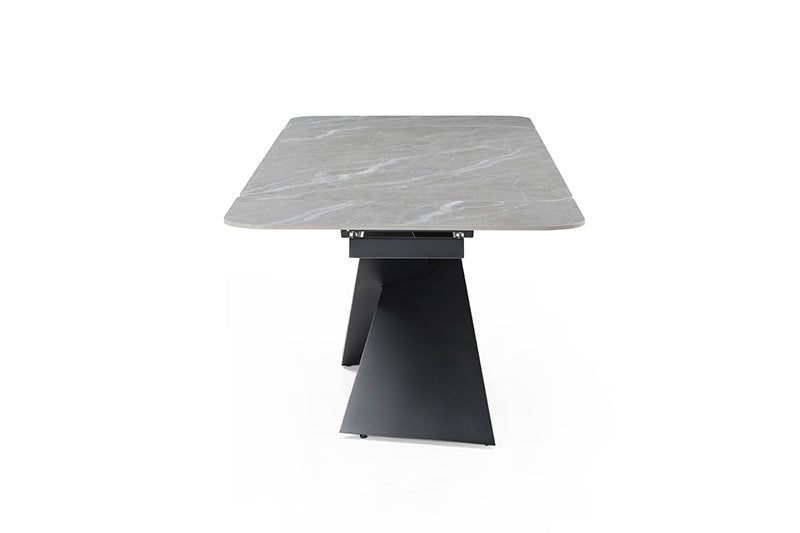 9422 Table With 1218 Swivel Dark Grey Chairs Set - Gate FurnitureDining Room Set