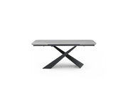 9422 Table With 1218 Swivel Dark Grey Chairs Set - Gate FurnitureDining Room Set