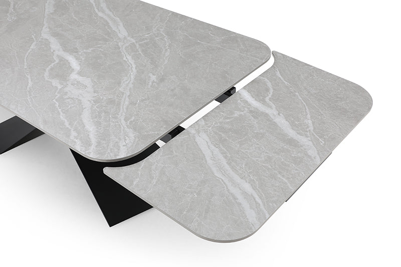 9422 Table with 1218 swivel Dark grey chairs SET - p13218