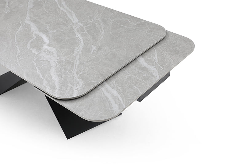 9422 Table with 1218 swivel Dark grey chairs SET - p13218