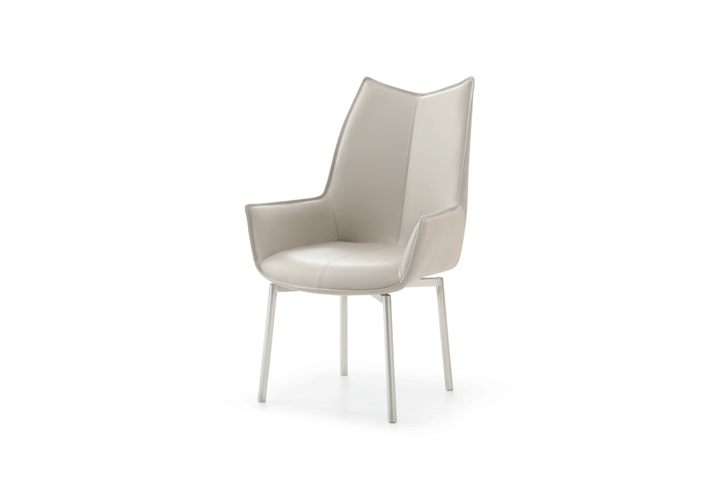 9436 Dining Table with 1218 swivel grey taupe chairs SET - p13300