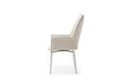 9436 Dining Table with 1218 swivel grey taupe chairs SET - p13300
