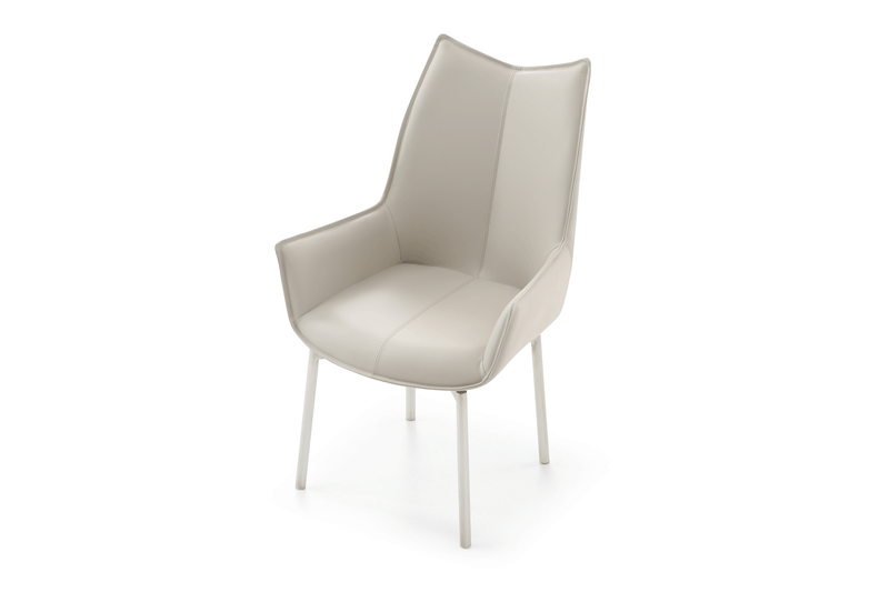 9436 Dining Table with 1218 swivel grey taupe chairs SET - p13300