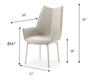 9436 Dining Table with 1218 swivel grey taupe chairs SET - p13300