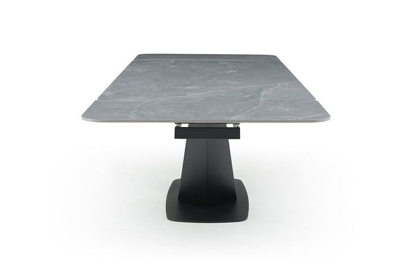 9436 Dining Table with 1218 swivel grey taupe chairs SET - p13300