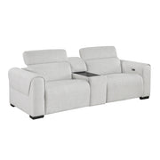 9455CLD-2CNPWH* (3)Power Double Reclining Love Seat with Center Console and Power Headrests,  Charging Ports - 9455CLD-2CNPWH*