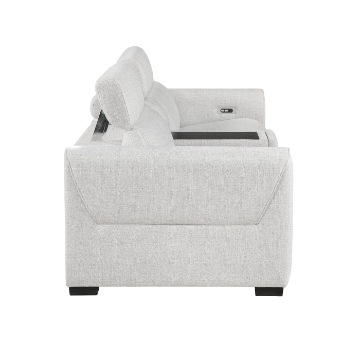9455CLD-2CNPWH* (3)Power Double Reclining Love Seat with Center Console and Power Headrests,  Charging Ports - 9455CLD-2CNPWH*