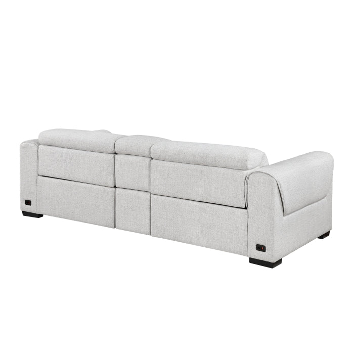 9455CLD-2CNPWH* (3)Power Double Reclining Love Seat with Center Console and Power Headrests,  Charging Ports - 9455CLD-2CNPWH*