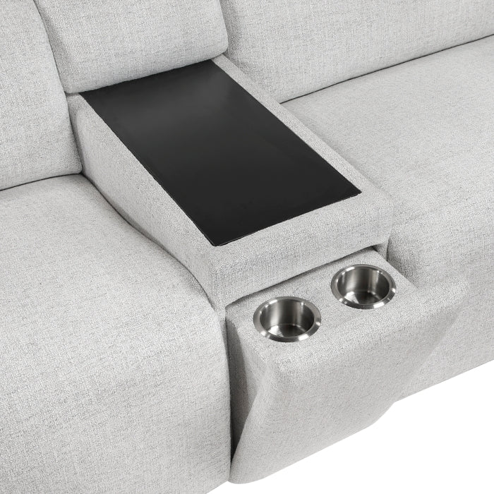 9455CLD-2CNPWH* (3)Power Double Reclining Love Seat with Center Console and Power Headrests,  Charging Ports - 9455CLD-2CNPWH*
