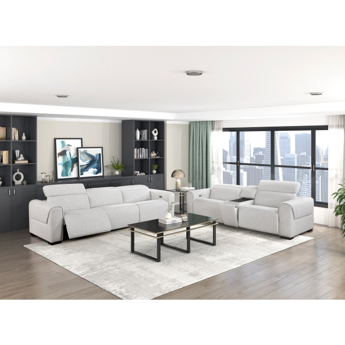 9455CLD-2CNPWH* (3)Power Double Reclining Love Seat with Center Console and Power Headrests,  Charging Ports - 9455CLD-2CNPWH*