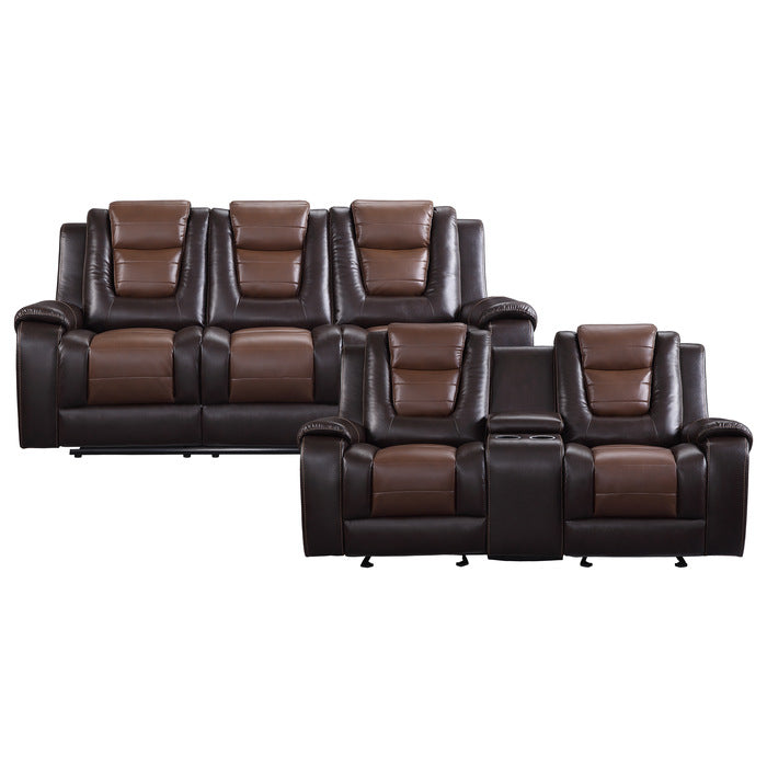 9470BR*2 2pc Set: Sofa, Love - 9470BR*2