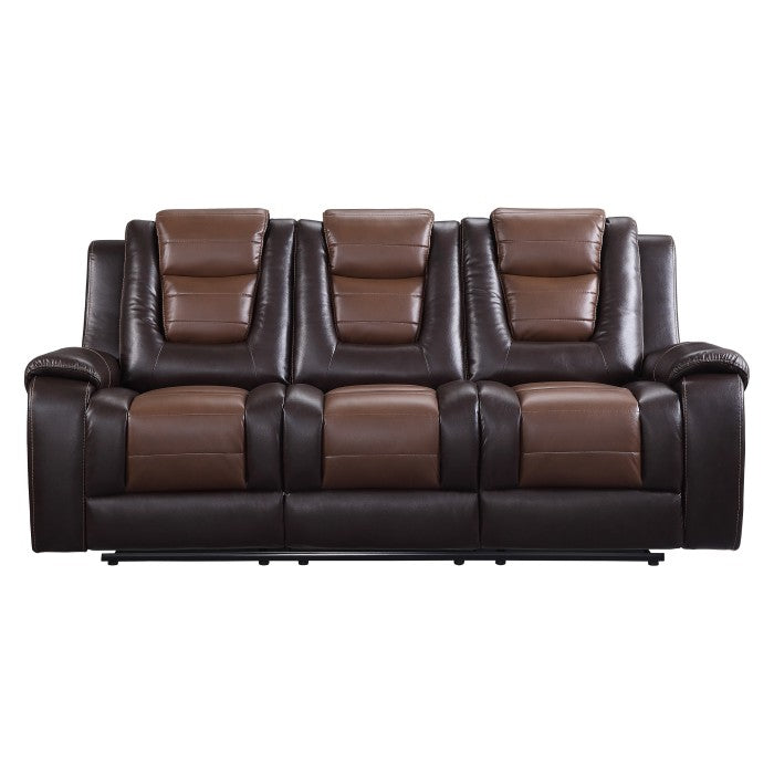 9470BR-3 Double Reclining Sofa with Center Drop-Down Cup Holders - 9470BR-3