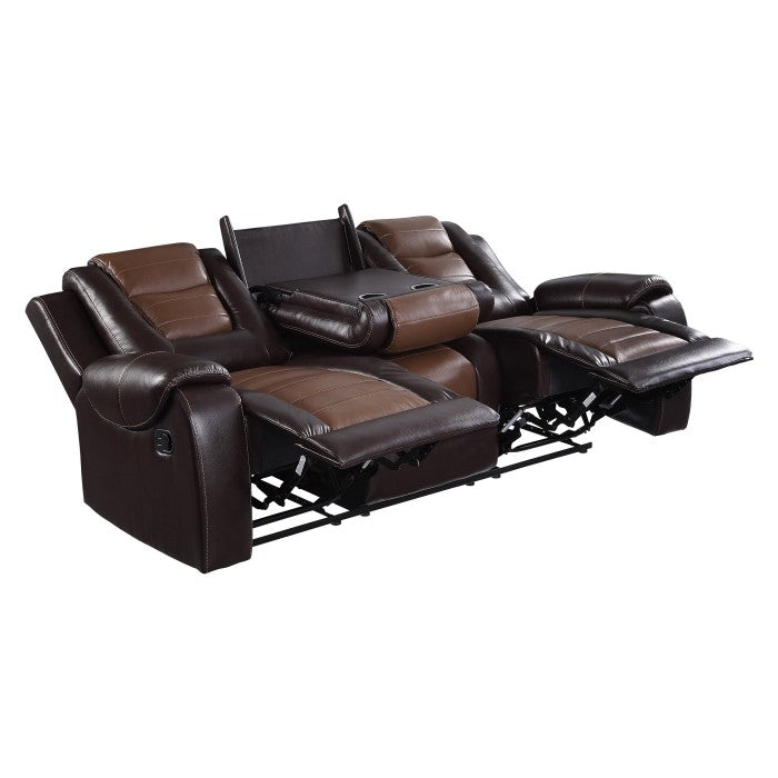 9470BR-3 Double Reclining Sofa with Center Drop-Down Cup Holders - 9470BR-3