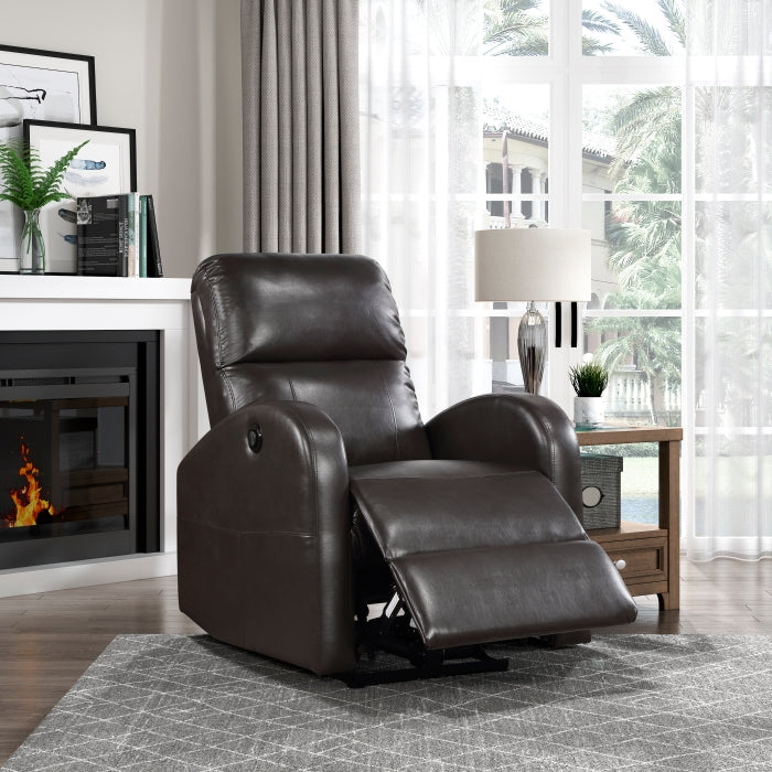 9478BRW-1PW Power Reclining Chair - 9478BRW-1PW