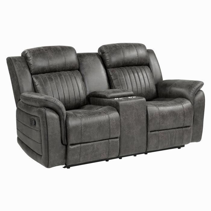 9479BRG-2 Double Reclining Love Seat with Center Console - 9479BRG-2