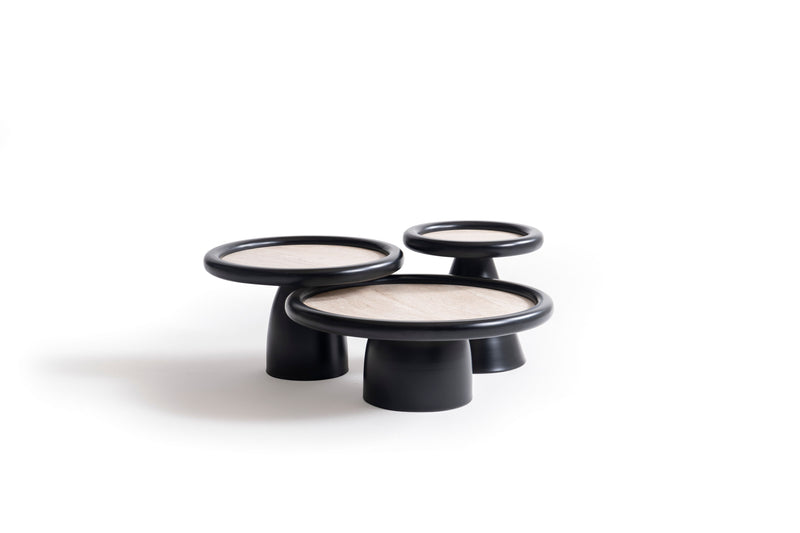 950 Black Travertine 3 Pc Coffee Table Set - Gate FurnitureCoffee Table