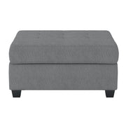 9507DGY*3OT (3)3-Piece Reversible Sectional with Drop-Down Cup Holders and Storage Ottoman - 9507DGY*3OT