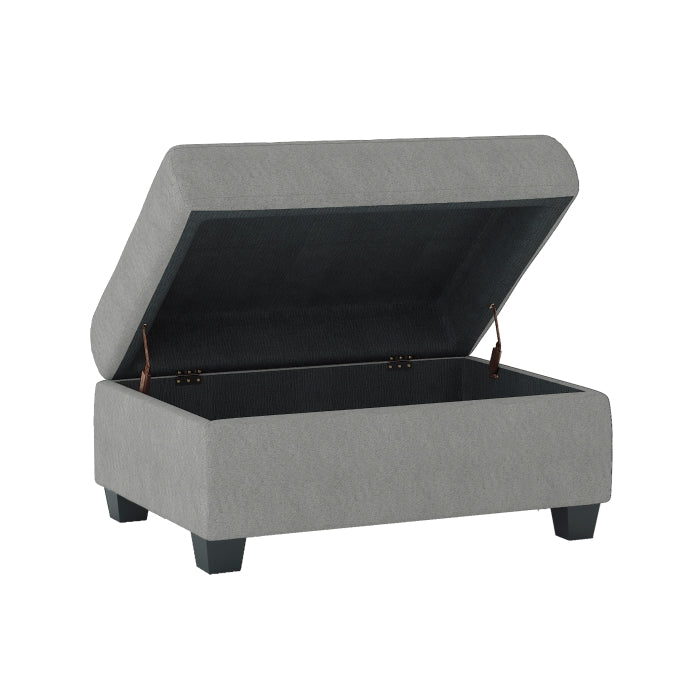 9507GRY-4 Storage Ottoman - 9507GRY-4