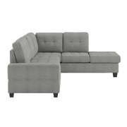 9507GRY*SC (2)2-Piece Reversible Sectional with Drop-Down Cup Holders - 9507GRY*SC