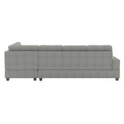 9507GRY*SC (2)2-Piece Reversible Sectional with Drop-Down Cup Holders - 9507GRY*SC