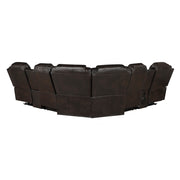 9508DB*SCPW (3)3-Piece Power Reclining Sectional with Consoles, Speakers, Subwoofer and LED Lighting - 9508DB*SCPW