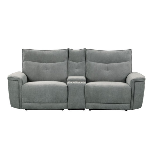 9509DG-2CNPWH* (3)Power Double Reclining Love Seat with Center Console, Power Headrests and USB Ports - 9509DG-2CNPWH*