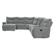 9509DG*65LRR (6)6-Piece Modular Reclining Sectional with Left Chaise - 9509DG*65LRR