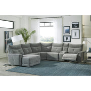 9509DG*65LRR (6)6-Piece Modular Reclining Sectional with Left Chaise - 9509DG*65LRR