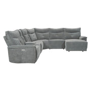 9509DG*6LRPWH5R (6)6-Piece Modular Power Reclining Sectional with Power Headrests, Right Chaise and USB Ports - 9509DG*6LRPWH5R