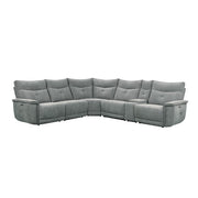 9509DG*6LRRRPWH (6)6-Piece Modular Power Reclining Sectional with Power Headrests and USB Ports - 9509DG*6LRRRPWH
