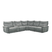 9509DG*6LRRRPWH (6)6-Piece Modular Power Reclining Sectional with Power Headrests and USB Ports - 9509DG*6LRRRPWH