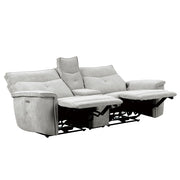 9509MGY-2CNPWH* (3)Power Double Reclining Love Seat with Center Console and Power Headrests - 9509MGY-2CNPWH*