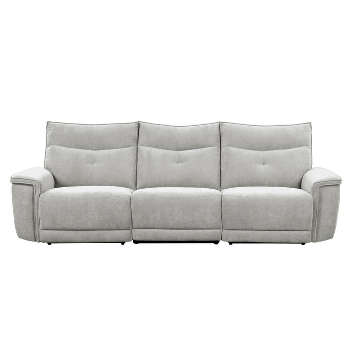 9509MGY-3PWH* (3)Power Double Reclining Sofa with Power Headrests - 9509MGY-3PWH*