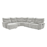 9509MGY*65LRR (6)6-Piece Modular Reclining Sectional with Left Chaise - 9509MGY*65LRR