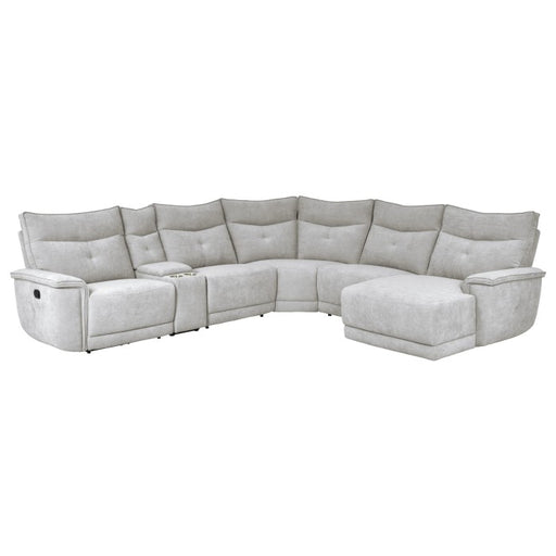 9509MGY*6LR5R (6)6-Piece Modular Reclining Sectional with Right Chaise - 9509MGY*6LR5R