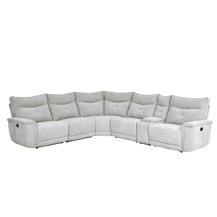 9509MGY*6LRRR (6)6-Piece Modular Reclining Sectional - 9509MGY*6LRRR