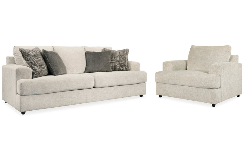Soletren Stone Sofa and Oversized Chair -  Ashley - Luna Furniture