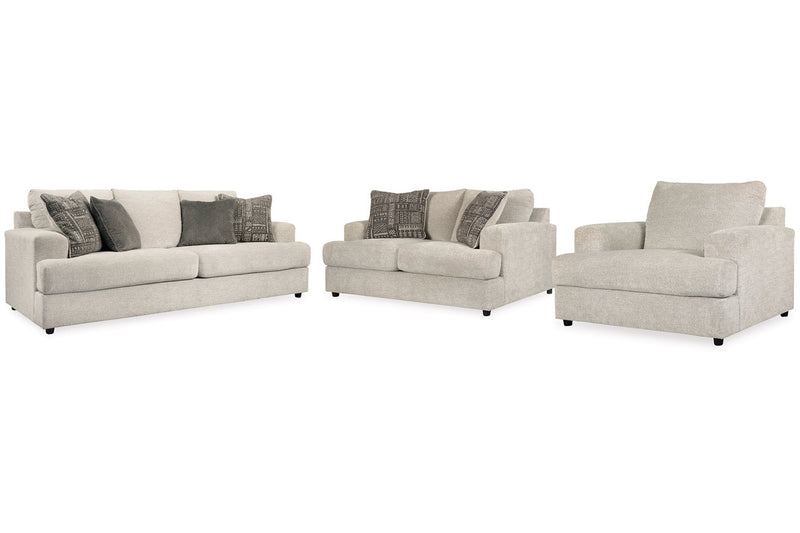 Soletren Stone Sofa, Loveseat and Oversized Chair -  Ashley - Luna Furniture
