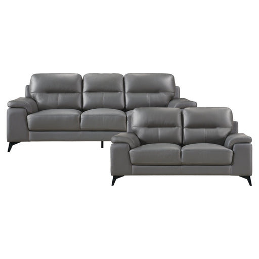 9514DGY*2 2pc Set: Sofa, Love - 9514DGY*2