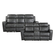 9515DGY*2 2pc Set: Sofa, Love - 9515DGY*2