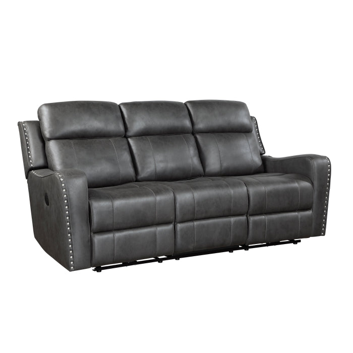 9515DGY*2PW 2pc Set: Sofa, Love (Power) - 9515DGY*2PW